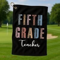 Cute Fifth Grade Teacher Golf Towel thumb 1