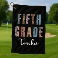 Cute Fifth Grade Teacher Golf Towel thumb 1