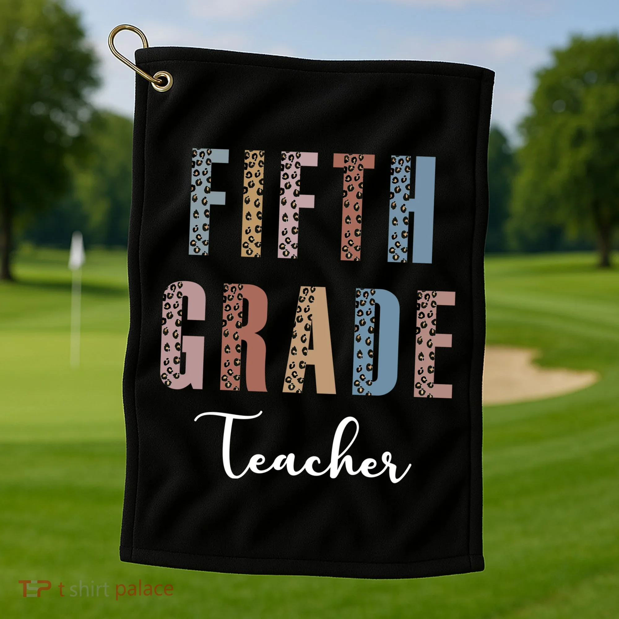 Cute Fifth Grade Teacher Golf Towel
