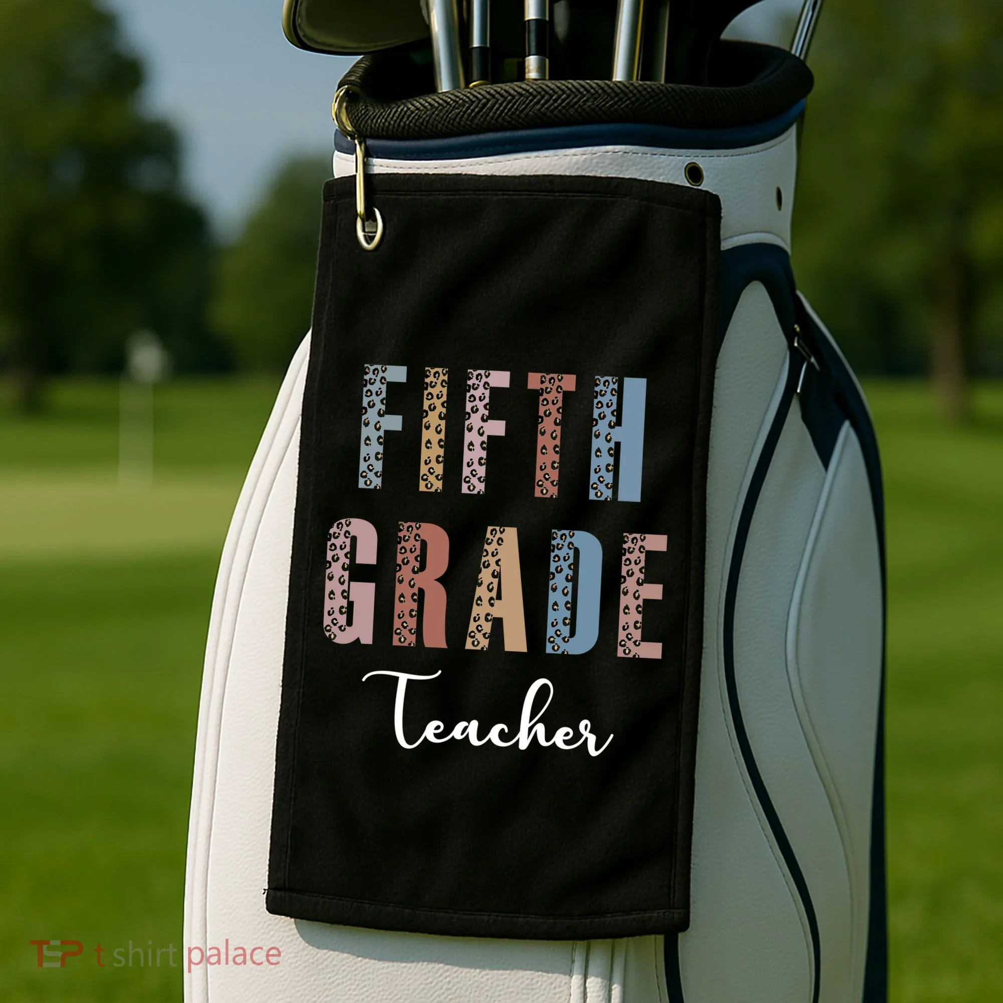 Cute Fifth Grade Teacher Golf Towel