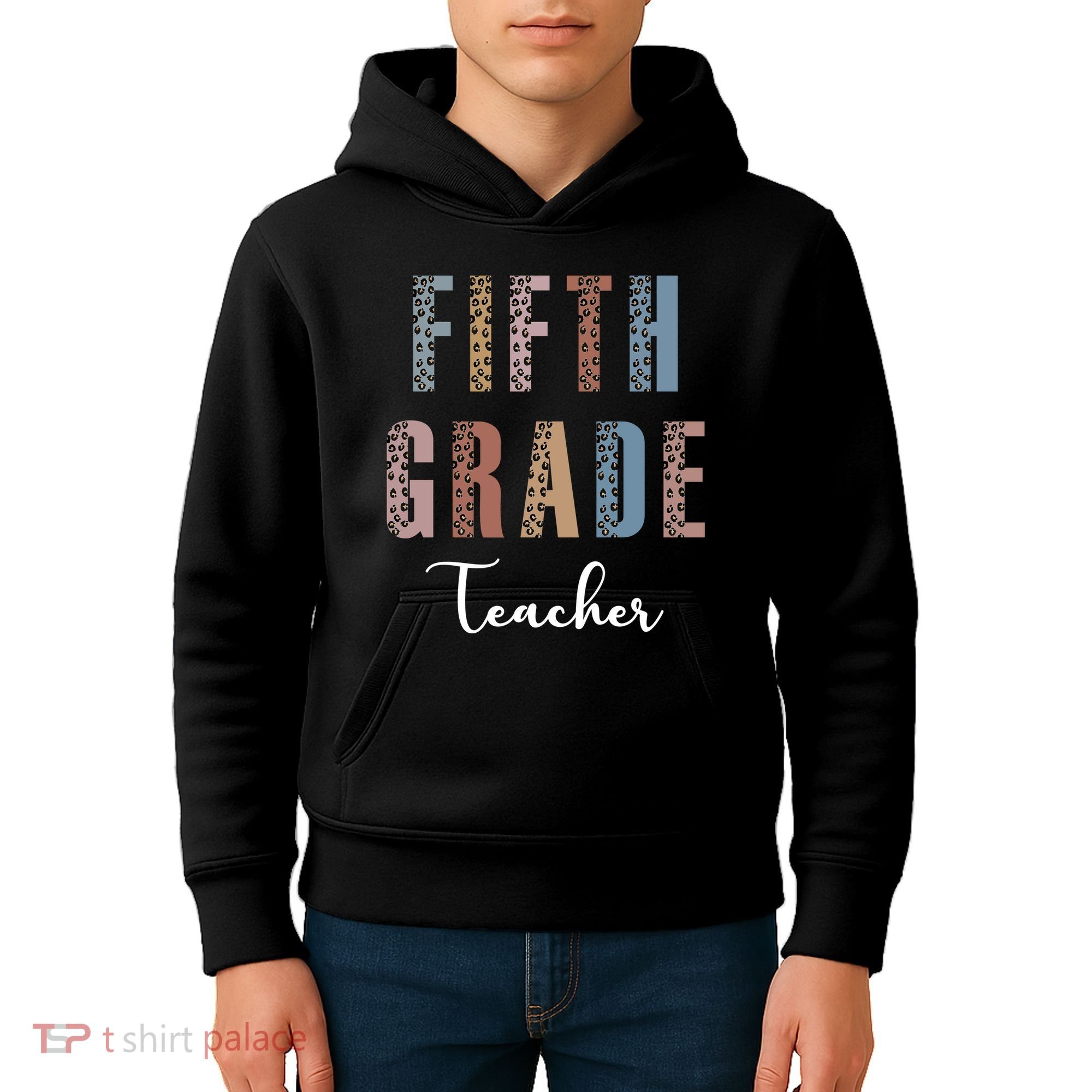 Cute Fifth Grade Teacher Kids Hoodie