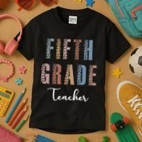 Cute Fifth Grade Teacher Kids T-Shirt thumb 3