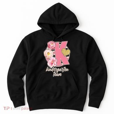Cute Floral Glam Kindergarten Team Hoodie