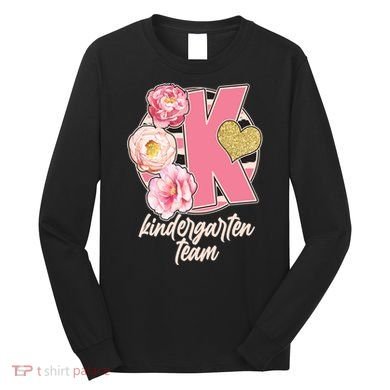 Cute Floral Glam Kindergarten Team Long Sleeve Shirt