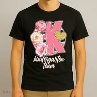 Cute Floral Glam Kindergarten Team T-Shirt thumb 3