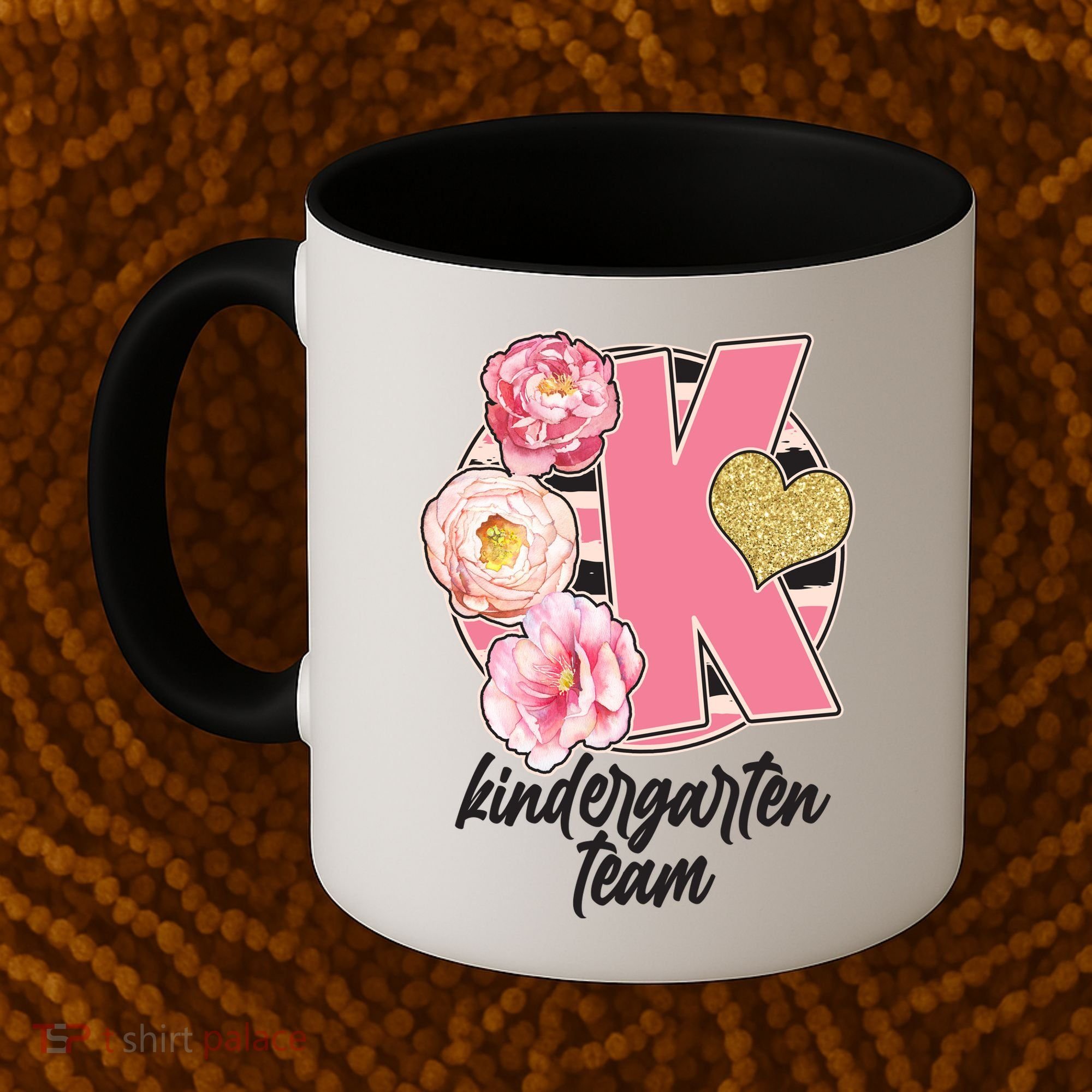 Cute Floral Glam Kindergarten Team Coffee Mug