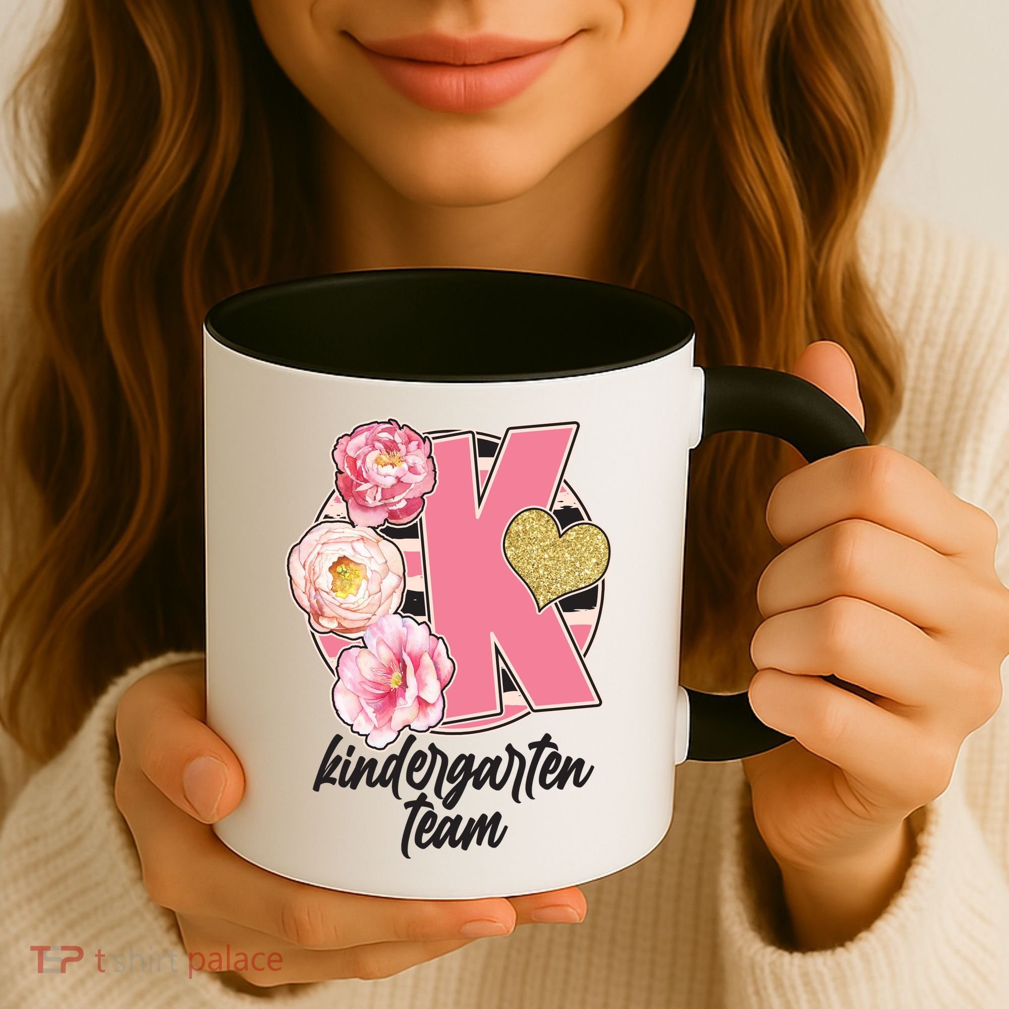 Cute Floral Glam Kindergarten Team Coffee Mug