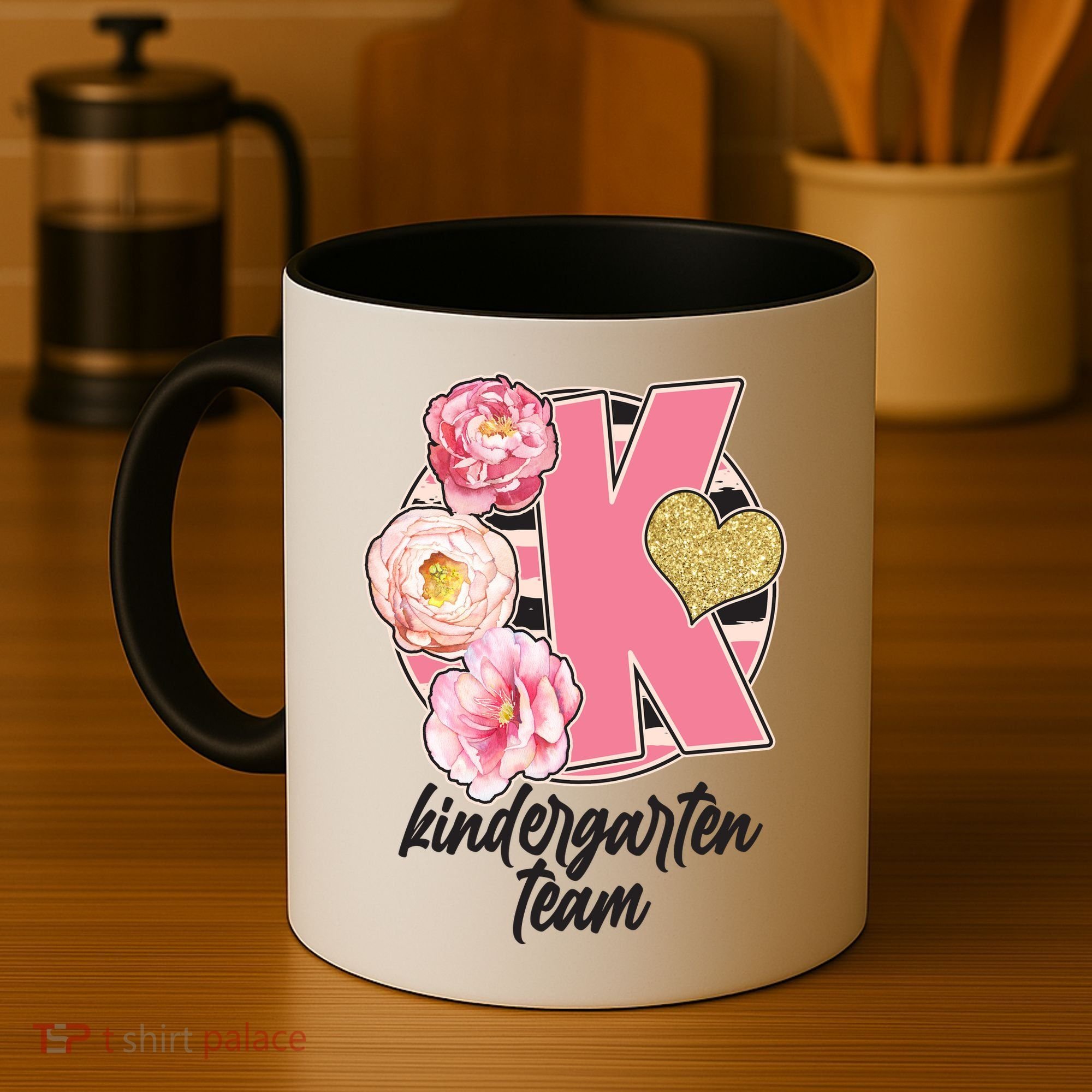 Cute Floral Glam Kindergarten Team Coffee Mug