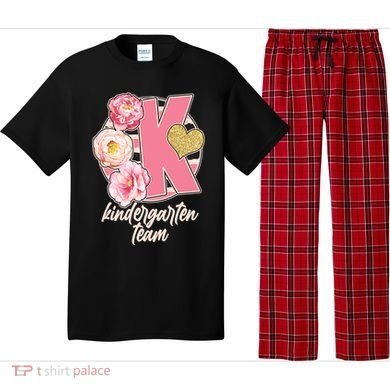 Cute Floral Glam Kindergarten Team Pajama Set
