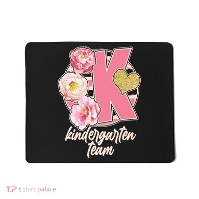 Cute Floral Glam Kindergarten Team Mousepad