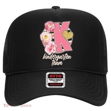 Cute Floral Glam Kindergarten Team Hat