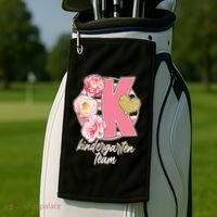 Cute Floral Glam Kindergarten Team Golf Towel thumb 2