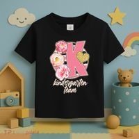 Cute Floral Glam Kindergarten Team Toddler T-Shirt thumb 3