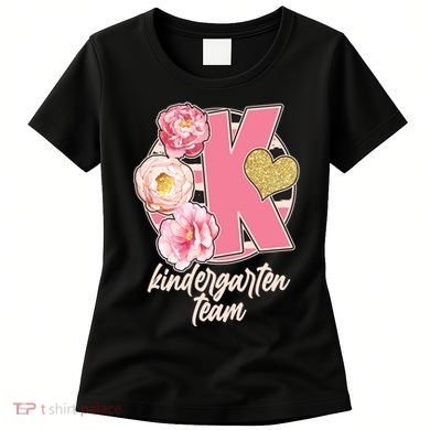 Cute Floral Glam Kindergarten Team Women's T-Shirt