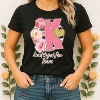Cute Floral Glam Kindergarten Team Women's T-Shirt thumb 2