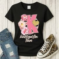 Cute Floral Glam Kindergarten Team Women's T-Shirt thumb 3