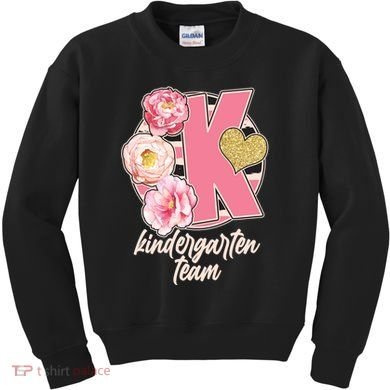 Cute Floral Glam Kindergarten Team Kids Sweatshirt