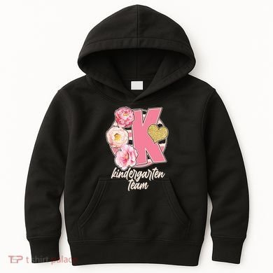 Cute Floral Glam Kindergarten Team Kids Hoodie