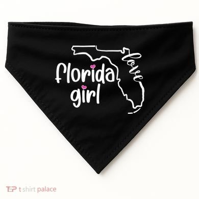 Cute Florida Girl Love USA-Made Doggie Bandana