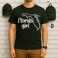 Cute Florida Girl Love T-Shirt thumb 6