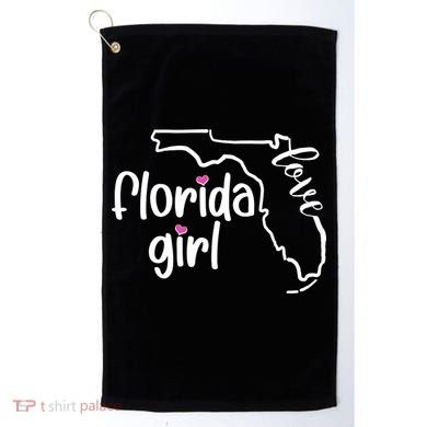 Cute Florida Girl Love Golf Towel
