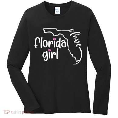 Cute Florida Girl Love Women's Long Sleeve Shirt