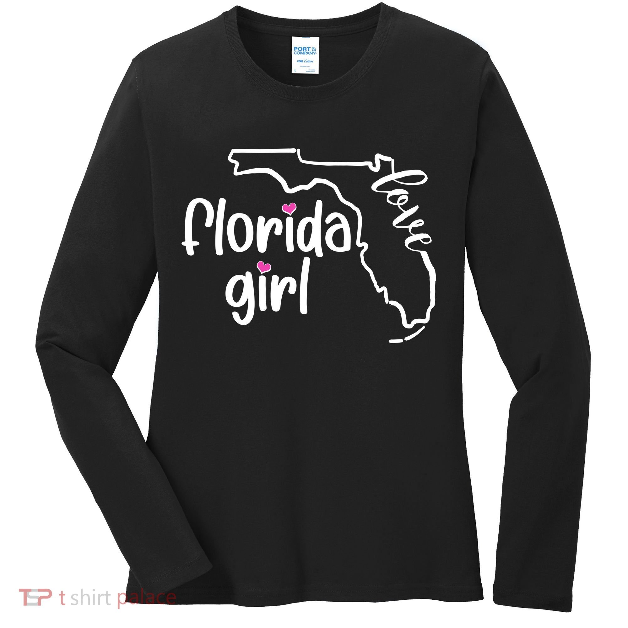 Cute Florida Girl Love Women's Long Sleeve Shirt