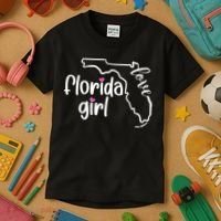 Cute Florida Girl Love Kids T-Shirt thumb 3