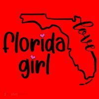 Cute Florida Girl Love Santa Hat thumb 1