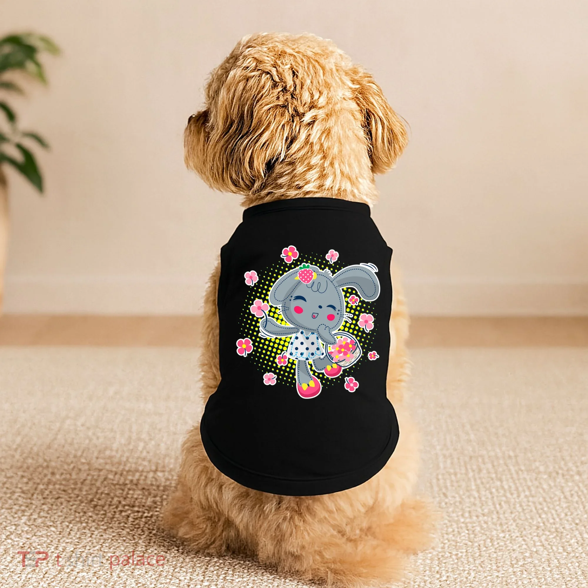 Cute Flower Easter Bunny Doggie Tank