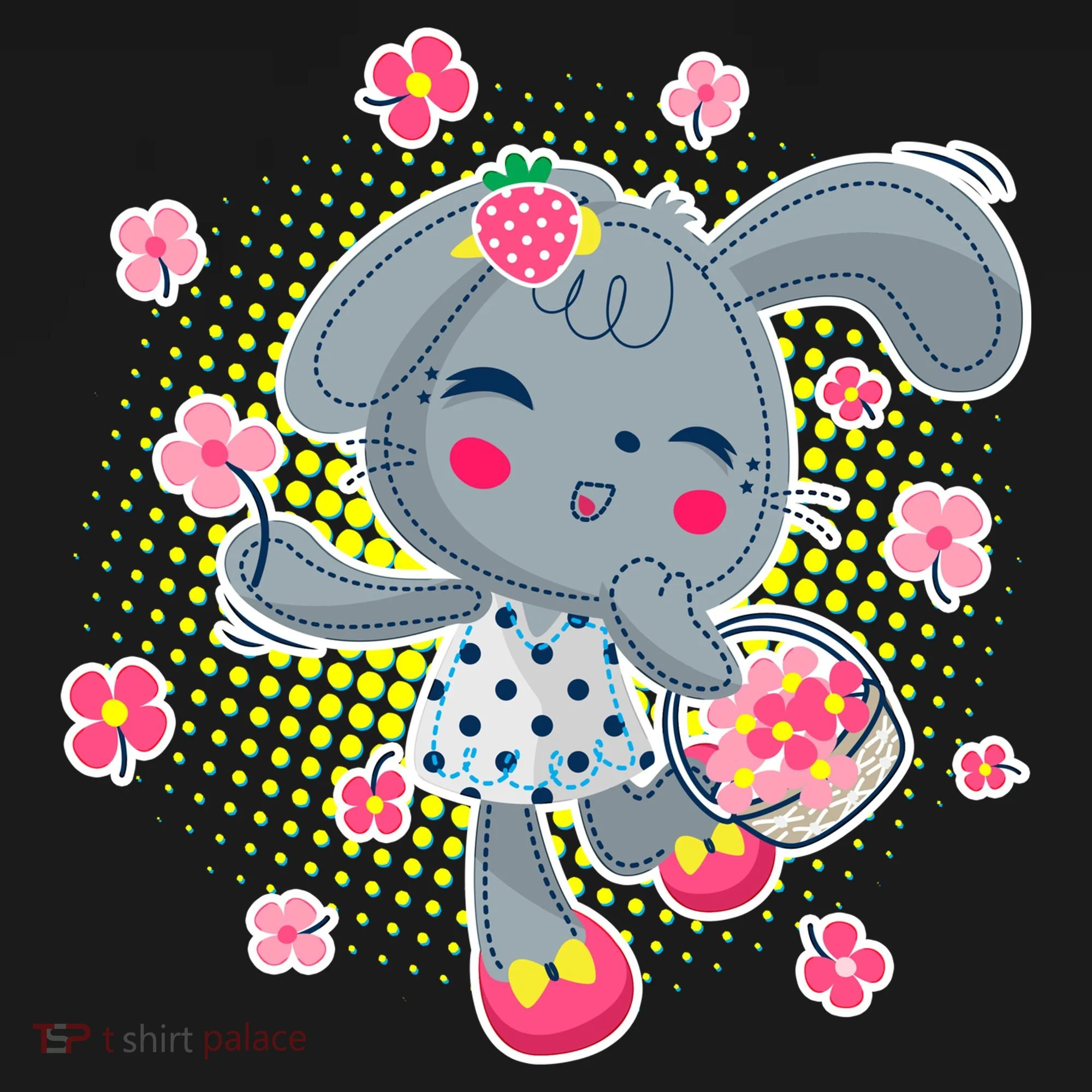 Cute Flower Easter Bunny Doggie Tank