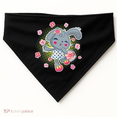 Cute Flower Easter Bunny USA-Made Doggie Bandana