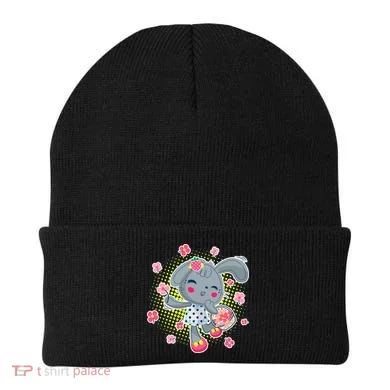 Cute Flower Easter Bunny Beanie