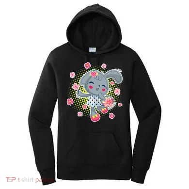 Cute Flower Easter Bunny Women's Hoodie