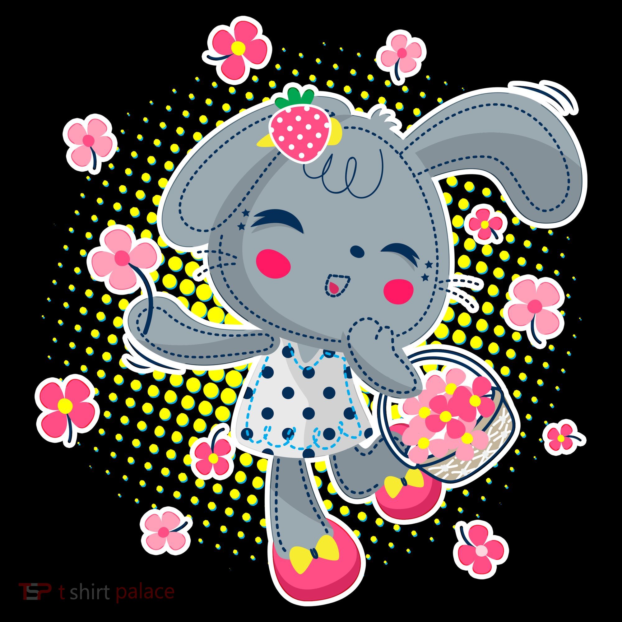 Cute Flower Easter Bunny Women's Hoodie