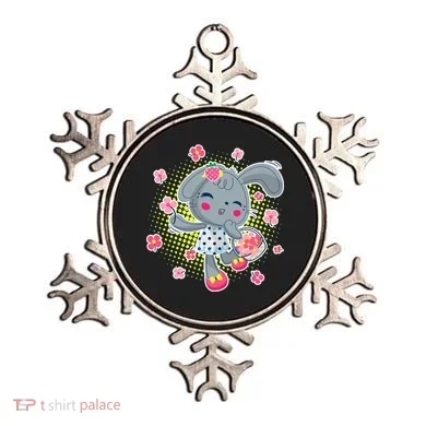 Cute Flower Easter Bunny Ornament