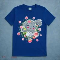 Cute Flower Easter Bunny T-Shirt thumb 5