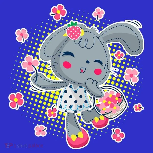 Cute Flower Easter Bunny T-Shirt