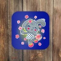 Cute Flower Easter Bunny Coaster thumb 0