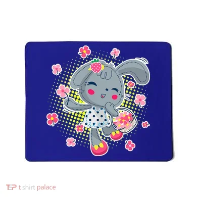Cute Flower Easter Bunny Mousepad