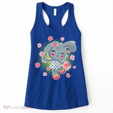Cute Flower Easter Bunny Women's Tank Top