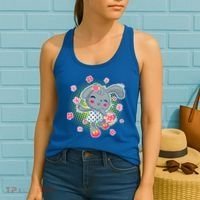 Cute Flower Easter Bunny Women's Tank Top thumb 2