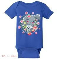 Cute Flower Easter Bunny Baby Bodysuit thumb 0
