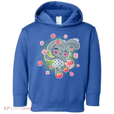 Cute Flower Easter Bunny Toddler Hoodie
