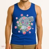 Cute Flower Easter Bunny Tank Top thumb 3