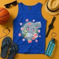 Cute Flower Easter Bunny Tank Top thumb 4