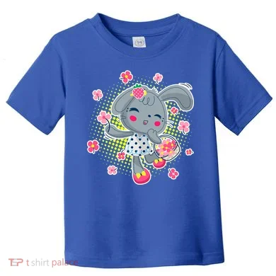 Cute Flower Easter Bunny Toddler T-Shirt