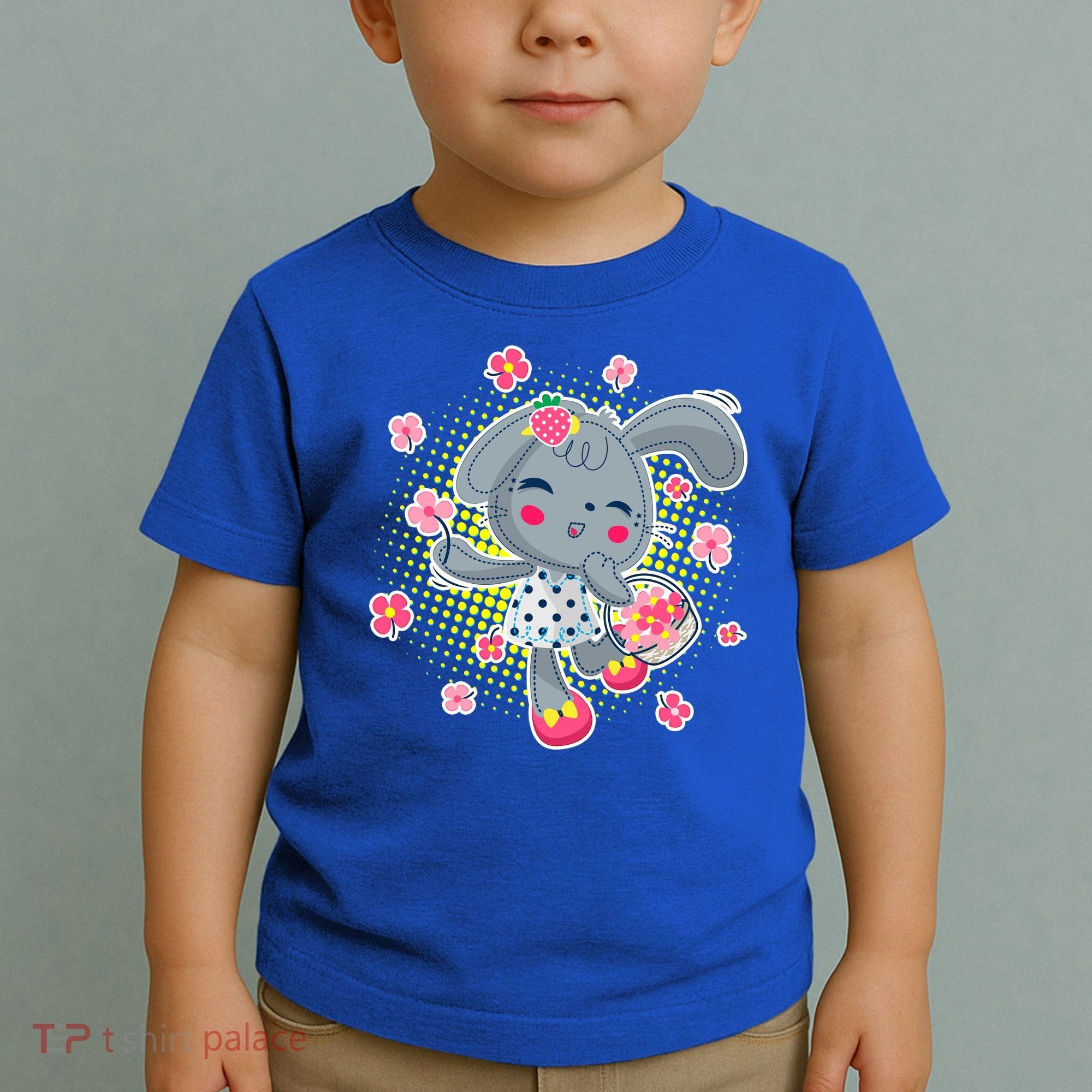 Cute Flower Easter Bunny Toddler T-Shirt