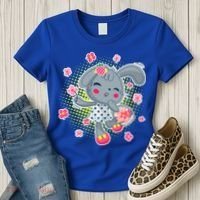 Cute Flower Easter Bunny Women's T-Shirt thumb 3