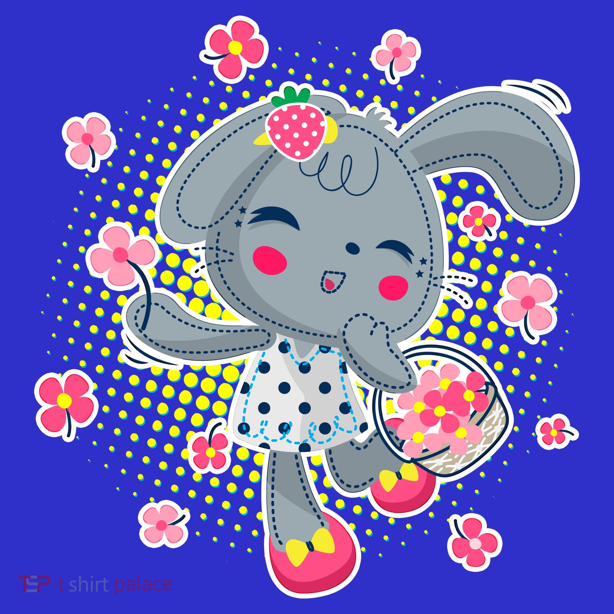 Cute Flower Easter Bunny Women's T-Shirt